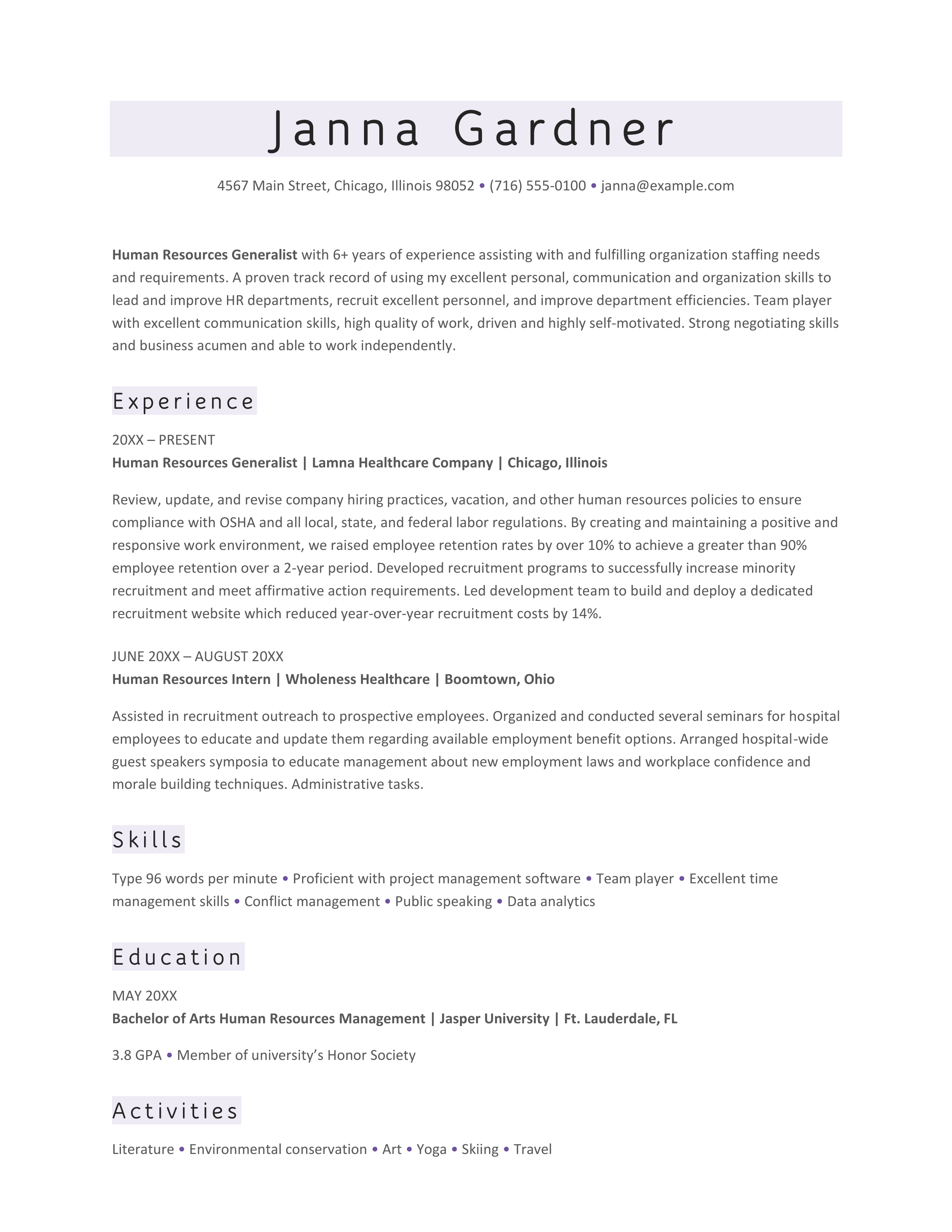 Simple Resume