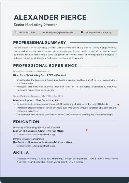 Minimal Classic Resume